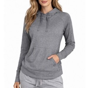 Free Fly Bamboo Fleece Hoodie Women XS Gray Coastal Minimalist Soft Quiet Luxury